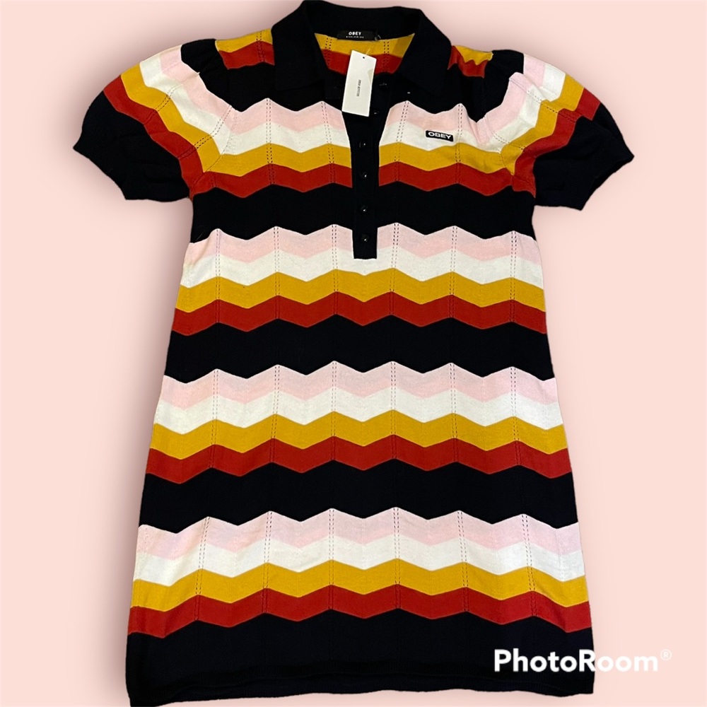 OBEY from Urban Outfitters Chevron Mini Dress